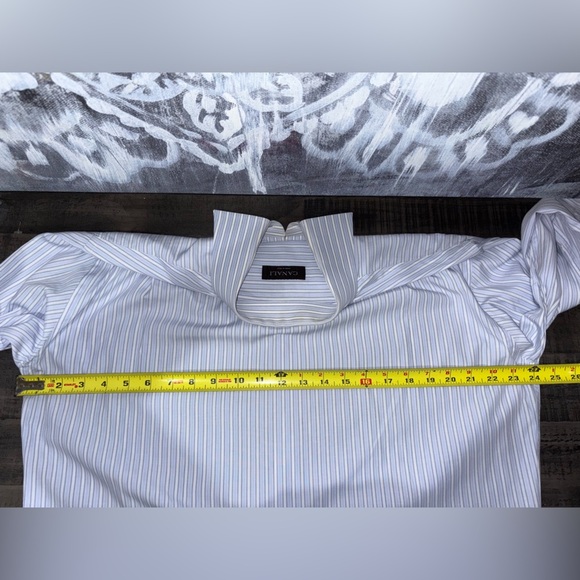 Canali Dress Shirt Mens 16 41 Blue Striped Long Sleeve Button Up Blue​ - Picture 13 of 14